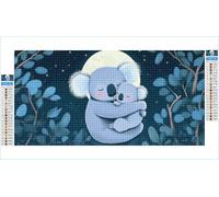 Diamond Art Sloth Diamond Painting Moon Crystal Art Kits for Adults, 5D DIY Cross Stitch Canvas Embroidery with Full Accessories Mosaic Crafts Pictures for Home Decor, Gifts for Women 40x80cm G1-961