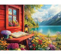 Diamond Art Spring Diamond Painting Kits for Adults Kids Beginner, 5D Full Crystal Art Kits on Canvas Painting Pictures Lakeside, Rhinestone Mosaic Craft for Home Decor, Girls Gifts 35x45cm Z#-114