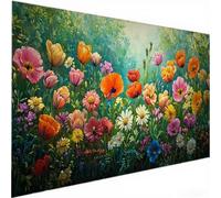 Diamond Art Spring Flower, Diamond Painting Kits Adults, Round Full Drill Crystal Art Crafts Hobbies for Adults Women Beginner, Embroidery Cross Stitch Picture, Home Wall Decor Gifts 25x50cm N-41