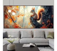 Diamond Art Squirrel Large Diamond Painting 70x140cm Gem Crystal Art Kits for Adults Autumn Paint by Numbers for Kids DIY Rhinestone Embroidery Cross Stitch Mosaic Crafts Picture for Home Decor z557f