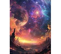 Diamond art Starry Sky Diamond Painting Kit, 5D Dimond Art Sunrise Gem Arts Paintings 60x90cm, DIY Full Drill Crystal Cross Stitch Embroidery Kit, Hobbies for Adults Women, Room Decor Gifts H5-544