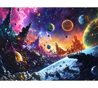 Diamond Art Starry Sky Diamond Painting Moon Crystal Art Kits for Adults, DIY 5D Full Drill Cross Stitch Arts Crafts Pictures, Embroidery Kit for Kids, Home Wall Decor, Gifts for Women 40x50cm G-987