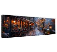 Diamond Art Street Diamond Painting Flower Dimond Art Kits Adults, DIY Full Square Drill Crystal Rhinestone Gem Arts Crafts for Beginners, Embroidery Cross Stitch Kits, Home Decoration 105x35cm 0R-424