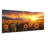 Diamond Art Sun Diamond Painting Sunflower Dimond Art for Adults Beginners, DIY Embroidery Cross Stitch Canvas Painting for Kid, Mosaic Making Gem Arts for Home Decor, Gifts for Women 80x160cm FD-5248