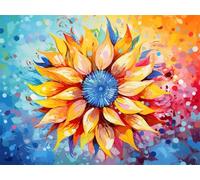 Diamond Art Sunflowers Diamond Painting Flowers Crystal Art Kits for Adults, DIY 5D Full Drill Cross Stitch Arts Crafts Pictures, Embroidery Kit for Kids, Home Wall Decor, Gifts for Men 30x40cm G-952
