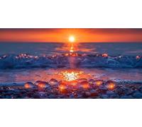 Diamond Art Sunrise Diamond Painting Stone Dimond Art Kits Adults, 5D DIY Full Drill Crystal Arts Embroidery Cross Stitch Canvas Paint by Numbers for Beginner, Room Decor, Gifts Women 40x80cm J2-2024