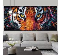 Diamond Art Tiger Diamond Painting Kits for Adults Animal 5D DIY Full Drill Gem Art Crystal Picture Kits for Beginners Rhinestone Embroidery Cross Stitch Painting for Kids,Decor Gifts 90x270cm z408f