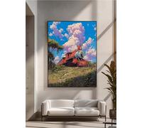 Diamond Art Train, Landscape Diamond Painting Kits for Adults, 5D DIY Full Drill Crystal Gem Art Paintings Embroidery Mosaic Kits Crafts for Adults for Home Room Decor, Gifts 50x70 cm PjY6715 C-D