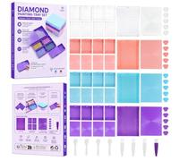 Diamond Art Tray Accessory Set Flip Lid Funnel Sorting Plate(16pcs Four