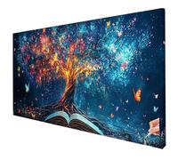 Diamond Art Tree 98.4x39.4in Large Diamond Painting Butterfly Kits 5D Crystal Art Kits Crafts for Adults DIY Full Drill Gem Dimond Paintings Hobbies for Adults Women for Halloween Decor Gifts W-49