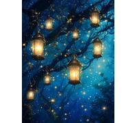 Diamond Art Tree Diamond Painting Kits for Adults, Lamp Dimond Art Kits, DIY Rhinestone Cross Stitch Painting by Numbers for Children, 5D Arts and Crafts for Adults, Home Wall Decor 60x45 cm K-2226