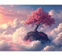 Diamond Art Tree of Life Diamond Painting Cloud 50x70cm Large Crystal Art Kits, 5D DIY Full Drill Rhinestone Embroidery Craft Kits for Adults UK, Mosaic Canvas Painting Pictures for Home Decor N6-881