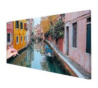 Diamond Art Venice 150x60cm Large Landscape Diamond Painting Kit, 5D Crystal Art Kits Adult Crafts, DIY Full Drill Dimond Painting Pictures Gem Rhinestone Embroidery Autumn Decor Gifts for Women H-66