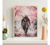 Diamond Art Warrior, 5D Diamond Painting Kits for Adults, Cherry Blossoms Crystal Embroidery Cross Stitch Kits Full Round Drill 30x40cm/12x16 in, DIY Gem Painting for Home Decoration Wall Art, z@278