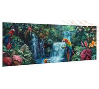 Diamond Art Waterfall Diamond Painting Kits for Adults, Kids, Beginners, Craft Gifts for Women, DIY Rhinestone Gem Art Accessories Crystal Cross Stitch Crafts Large Paintings for Parrot 29x62Inch T850