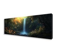 Diamond Art Waterfall Diamond Painting Kits for Adults Large Landscape Crystal Art Kits, 5D DIY Full Drill Embroidery Cross Stitch Canvas Pictures for Room Decor Gifts 20x60cm/7.8x23.6 inch W0-957