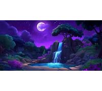 Diamond Art Waterfall， Landscape Diamond Painting Kit Adults， DIY Full Drill Crystal Art Mosaic Craft Set， 5D Gem Cross Embroidery Art Accessory Adult Beginners， Home Wall Decoration 40x20cm T-z707
