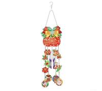 Diamond Art Wind Chime DIY Kit with Complete Set of Hooks and Tubes, Creates Beautiful Light Reflection and Pleasant Sound for Home Decoration (A)