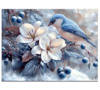 Diamond Art Winter Diamond Painting Bird Dimond Art for Adults Beginner, 5D Full Drill Crystal Gem Arts and Crafts for Adults, DIY Mosaic Kits for Christmas Room Decor, Gifts for Women 25x35cm Y9-181