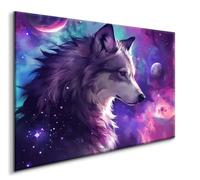 Diamond Art Wolf Diamond Painting crafts for adults, Crystal Arts Planet Diamonds Art Accessories Kits, 5D DIY Dimond Painting Hobbies for Adults, Gem arts paintin for Wall Paintings Decor 20x30CM