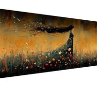 Diamond Art Woman 5D Diamond Painting Kit Flowers Large Diamond Art for Adults for Beginners DIY Square Full Drill Cross Stitch Rhinestones Crystal Arts and Crafts for Bedroom Decor 70x140cm L1-992