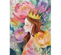 Diamond Art Woman Diamond Painting 30x40cm Flower Square Full Drill Crystal Art Kits 5D DIY Canvas Sequin Arts and Crafts for Adults Accessories Paint by Numbers Beginner and Kids for Wall Decor S-21