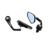 Diamond Bend Antiglare Motorcycle Mirror Adjustable for 22mm Handlebars, Reliable and Resistant (Blue glass)