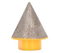 Diamond Beveling Chamfer Bit 60 Degree, Diamond Countersink Bit for Ceramic, 80 Grit High Hardness Hole Shaping Widening Tool, Diamond Milling Bit for Granite Marble with Vacuum Br