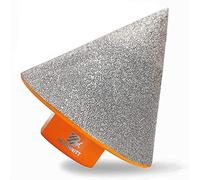 Diamond Beveling Chamfer Bit,BRSCHNITT 50mm Diamond Finger Milling Bits with M14 thread for enlarging, polishing and bevelling the exsit holes