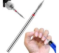 - Diamond Bit - Flame (Red Ring) I Attachment for Nail Cutters I Bits for Apparative Manicures and Pedicures I Grinding Attachment for Electric Grinders I Nail Drill Bit (FA10R023/10)
