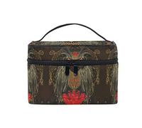 Diamond Black Bird Cosmetic Bag Organizer Zipper Makeup Bags Pouch Toiletry Case for Girl Women