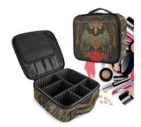Diamond Black Bird Make Up Bag Toiletry Case Zipper Makeup Cosmetic Bags Organizer Pouch for Free Compartment Women Girls