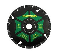 Diamond Blade for All Purpose - KURSTOL 75mm X 10mm Metal Cutting Disc for Granite,Marble,Stone,Stainless Steel,Concrete,Masonry,Glass,Plastic,Iron,Rebar