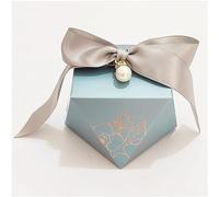 Diamond Blue Paper Candy Box,Wedding Favors for Guests Chocolate Packaging Box.(B,50pcs)