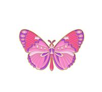 Diamond Brooch Cute Butterfly Enamel Pins Custom Colorful Brooches Badges Seek Nature Jewelry For Kids Girls Women Fashion Brooches for Women (Pink, One Size)