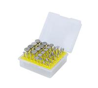 Diamond Burr Bits Drill Kit, 50PCS Diamond Rotary Burrs Set Rotary Tool Grinding Wheel Head Lapidary Burr Drill Bits for Wood Glass Jewelry Stone Metal Engraving Carving Grinder