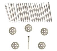 Diamond Burr Set for Dremel Rotary Tool Grinding Carving Notching Bur Bit Stone Tile Glass Lapidary Jewelry Die Grinder Coated File Cutter Cutting Kit