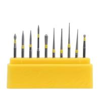 Diamond Burs FG High Speed Burs Drill Composite Polishing Kit for Ceramic Dia1.6mm Dentistry Accessories 10Pcs FG-105