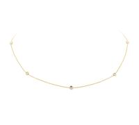 Diamond By The Inch 18ct Yellow Gold 0.35ct Diamond 7 Station Necklace