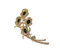 Diamond Calla Lily Brooch Vintage Temperament Pin Suit Accessory Elegant Sparkling Diamond Clothes Accessories