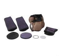 Diamond Car Accessories Set with Rhinestone Steering Wheel Cover Gear Shift Seat Belt Pads Cup Coasters Start Ring Purple Bling Interior Decor Fit(Purple)
