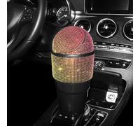 Diamond Car Storage Box, 300ml Waterproof Plastic Trash Bin for Center Console Cup Holder, Auto Interior Organizer with Gemstone Style(Multicolored)