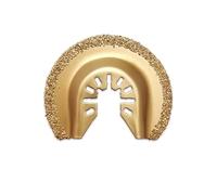 Diamond Carbide Semicircular Blade Semi Circle Oscillating Multi Tool Blade, Quick Release, Swing Grit Grout Saw Blades, Renovator, DIY Multi-Tool Cutting Disc (1pc, Diamond Semicircular Disc - 64mm)