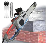 Diamond Chain Wall Cutter for Concrete - Handheld Electric Chainsaw with Water Fed Dust Suppression for Clean Cutting