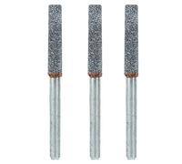 Diamond Chainsaw Sharpener Grinding Stone 3Pcs 4mm 5/32in Metal Burr File Set for Sharpening Chainsaw Blades and Rotating Tools High Hardness Durable Polishing Kit