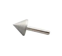 Diamond Chamfer Grinding Head 20-40mm, 6mm Shank, 180/240 Grit | 60mm Umbrella-Shaped Bit For Jade, Glass, Stone And Edge Finishing(Fine 20)