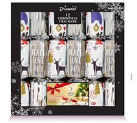 Diamond Christmas Crackers Pack 12 x 12in Peace Love Joy with Premium contents + 'Find the Pair' card game OR 12pcs Bingo Card