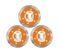 Diamond Circular Cutting Dics - BGTEC 3PCS Ceramic Tile Saw Blade 75 MM with 10 MM Arbor Continuous Toothing for Porcelain Ceramic Granite Marble Tile Granite