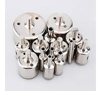 Diamond Coated Core Drill Bit Set 15PCS High Performance Hole Saw for Glass Tile Marble Granite Ceramic 6mm to 50mm Diameter