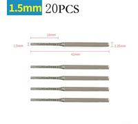 Diamond Coated Drill Set 1.5mm 2.35mm Shank Rotary | for premium emery particles, high-strength metal core, cutting edge, long-lasting performance, 20-piece set